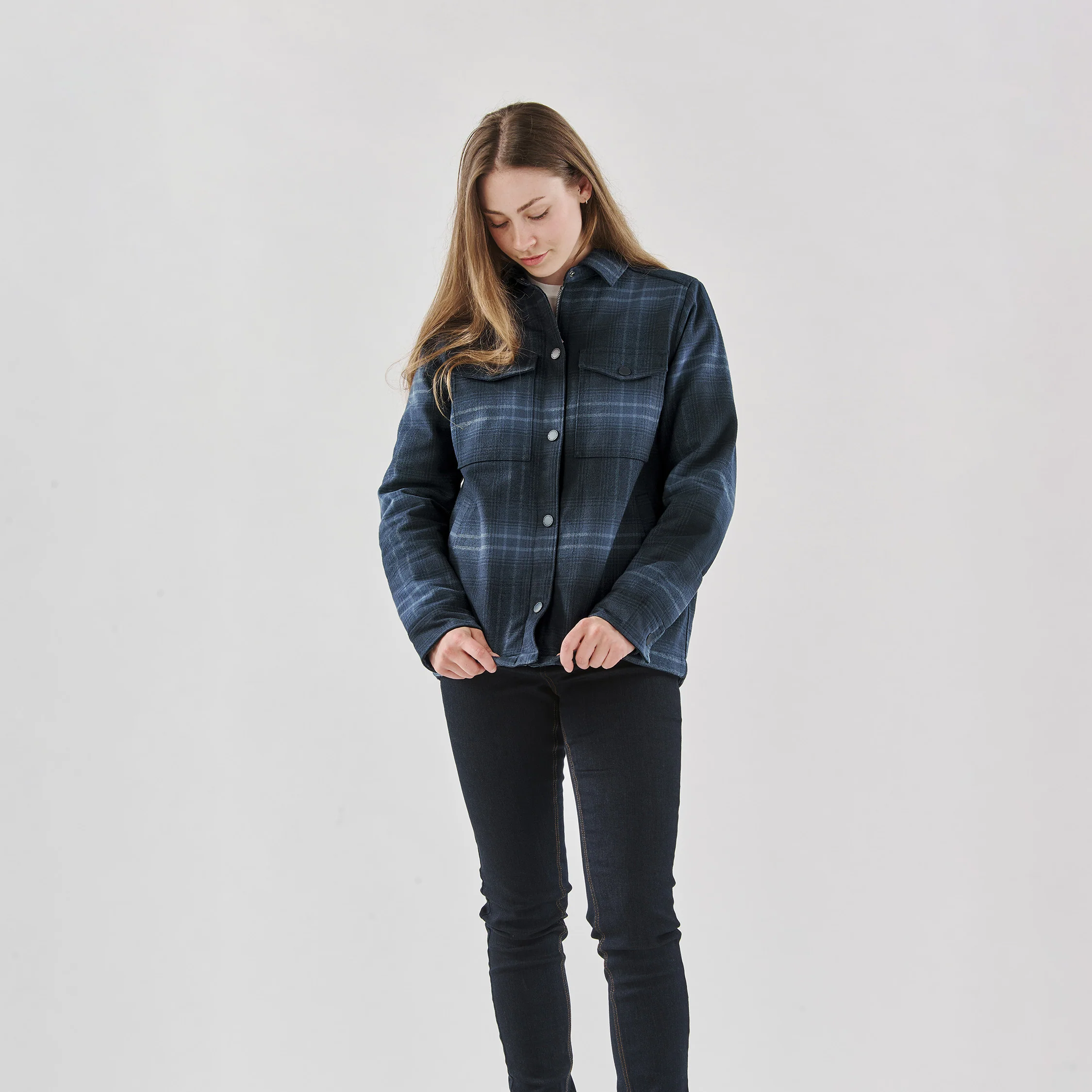 Women's Highland Sherpa Lined Plaid Jacket - CJK-1W